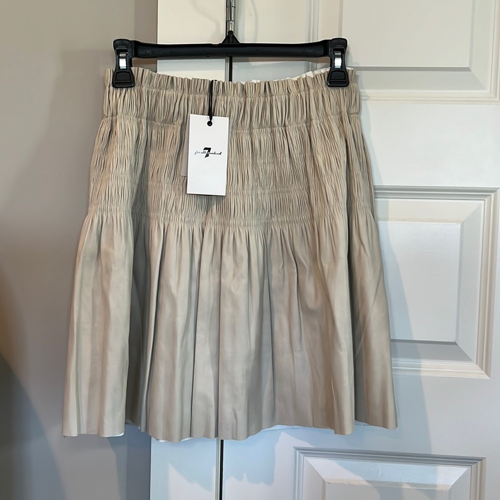 7 For All Mankind Faux Leather Skirt
